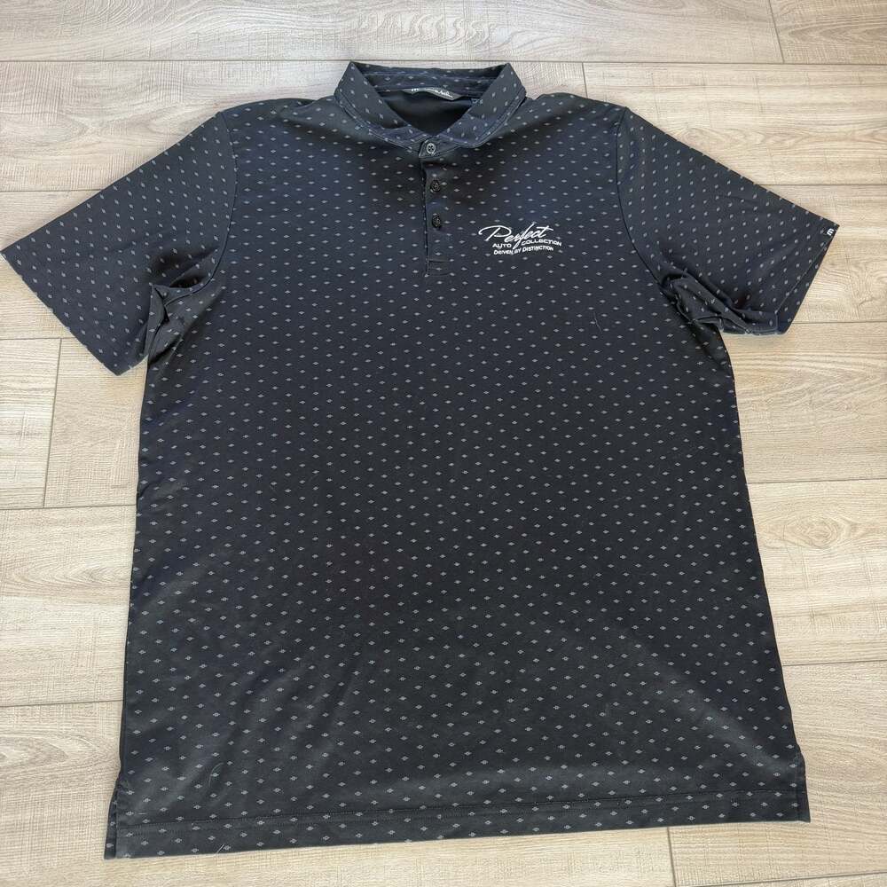 TravisMathew Mens XXL Black Diamond Print Golf